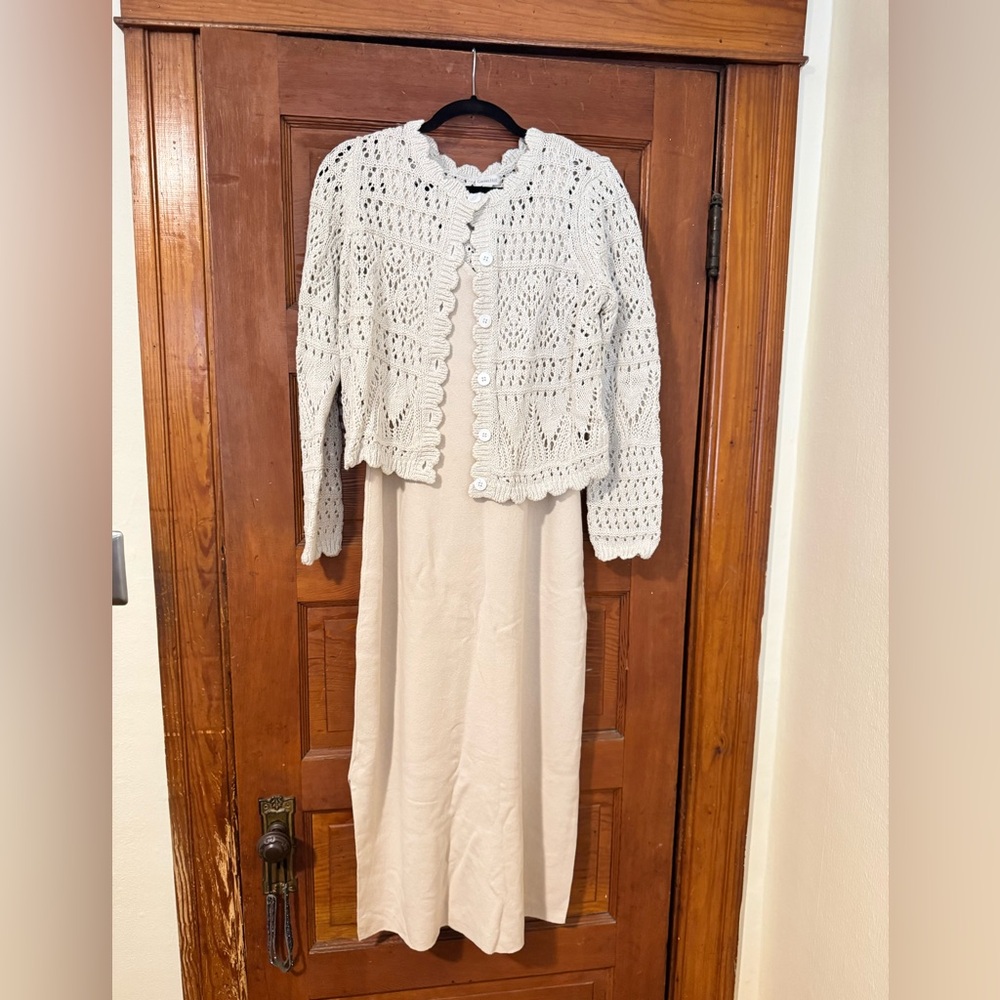 Garnet Hill Cream Maxi Dress - Picture 3 of 6
